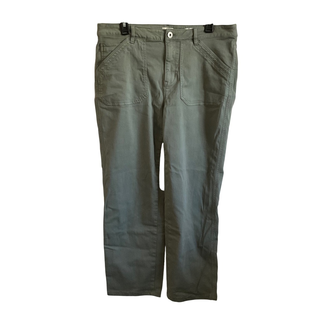 J. Jill Denim High Rise Straight Leg Ankle Green Jeans - Size 16